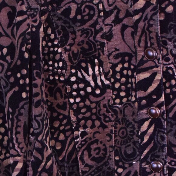 Vintage Tribal Women's Cotton Animal Print Paisley Jacket Fall Winter - Size 8 - Picture 4 of 10